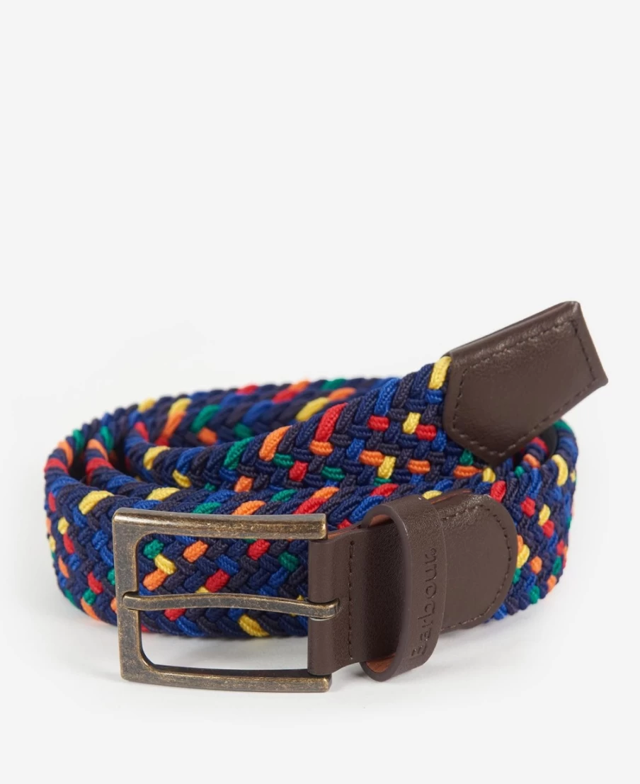 Barbour Mens Multi-Color Tartan Ford Belt for Classic Style