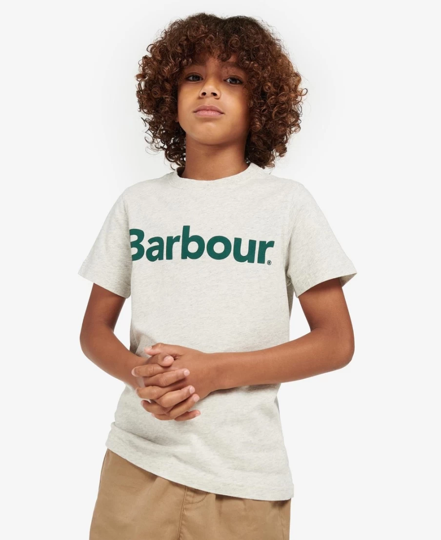 Barbour Navy Boys Logo T-Shirt for Kids - Classic Cotton Tee
