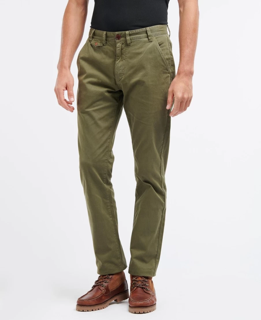 Barbour Men's Neuston Twill Trousers in Ivy Green - Classic Casual Pants