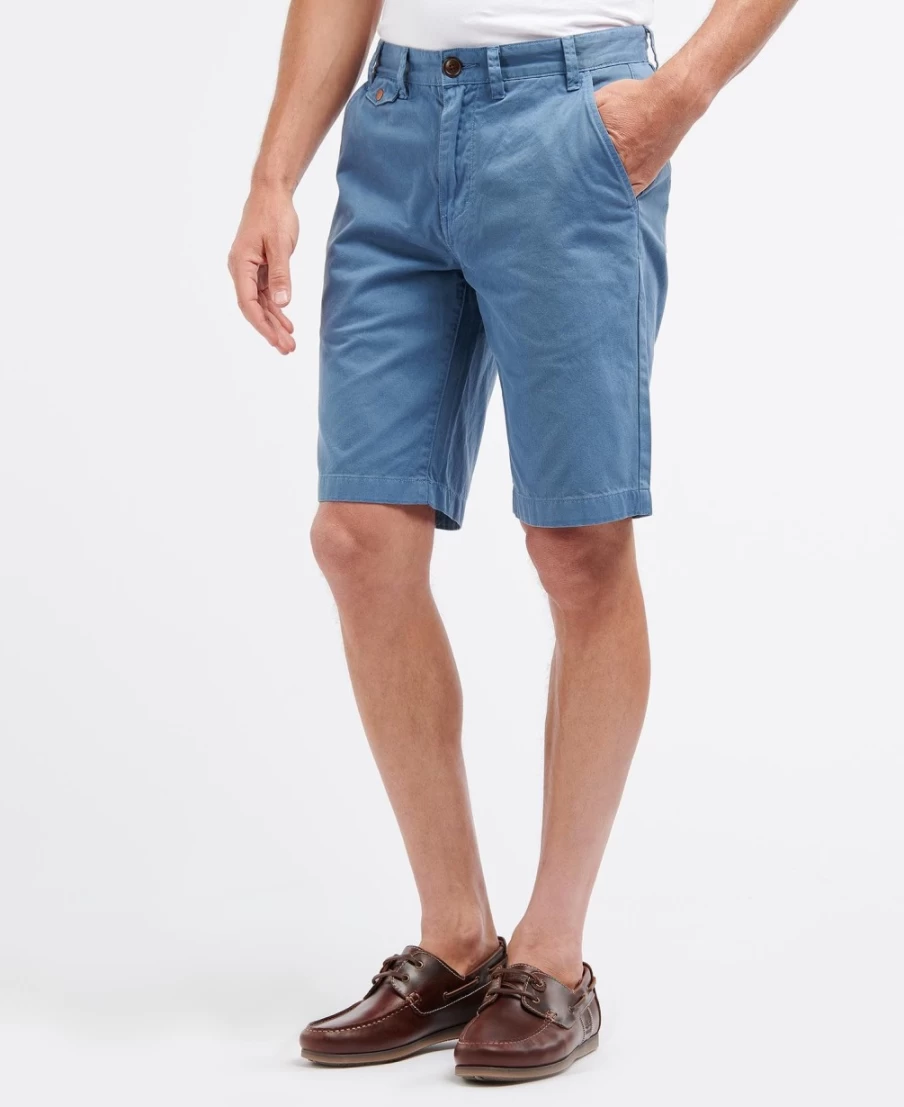 Barbour Men's Neuston Twill Shorts in Force Blue - Casual Summer Shorts for Men