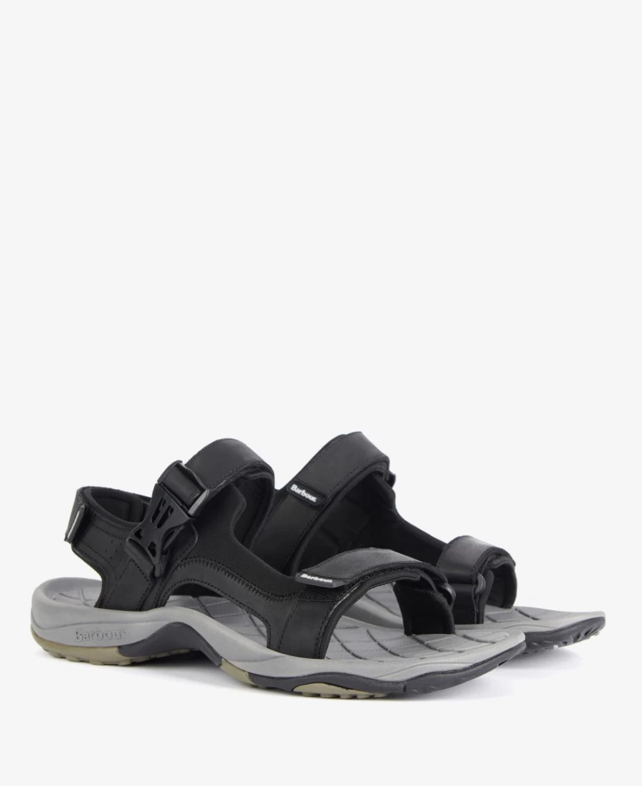 Barbour Mens Pendle Sports Sandals in Classic Black - Comfortable & Durable Footwear