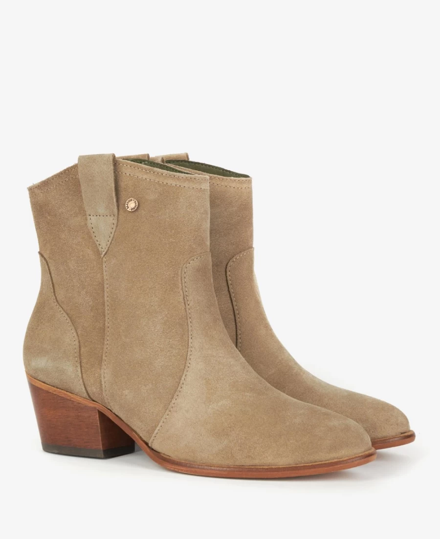 Barbour Women's Taupe Sandy Western Boots