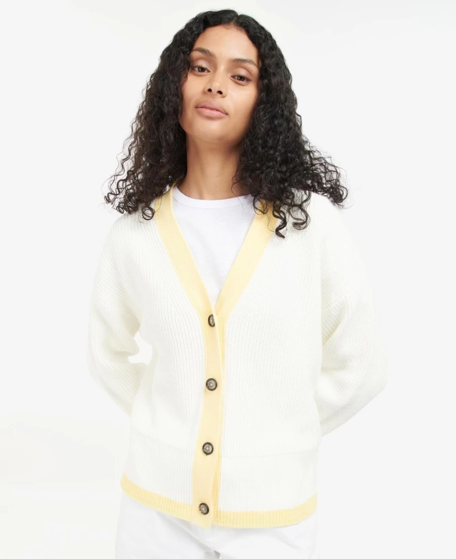 Barbour Women's Ecru Maskia Cardigan Sweater