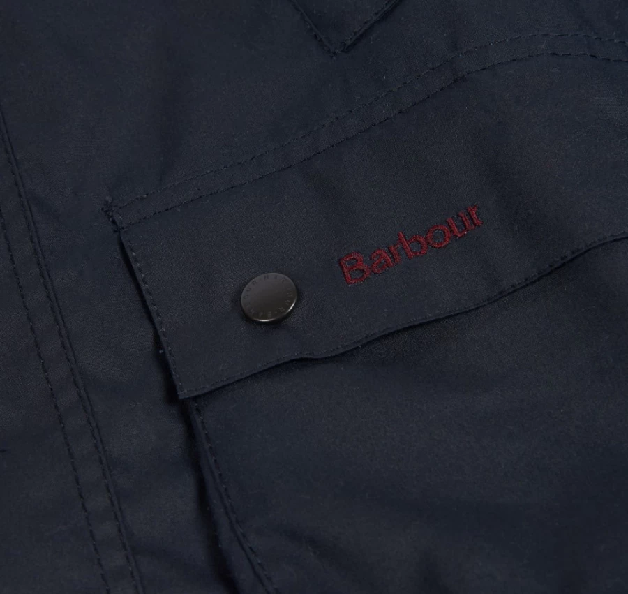 Barbour Boys' Navy Bedale Waxed Jacket – Classic Waterproof Outerwear for Kids