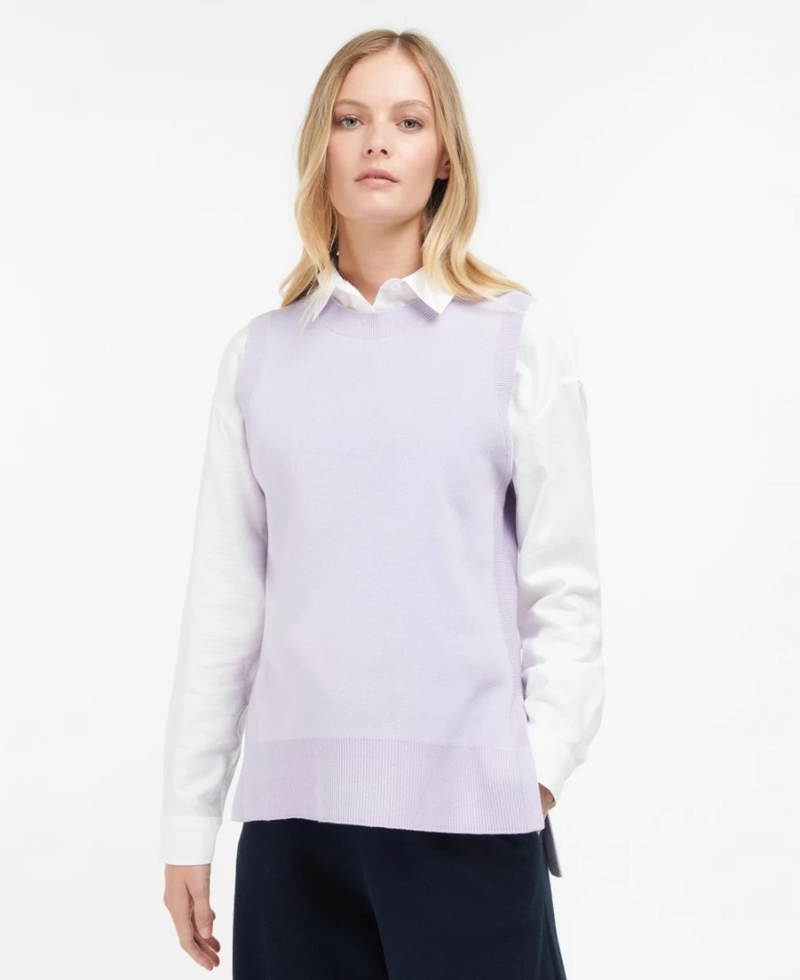 Barbour Women's Iris Knitted Sweater Vest - Ryhope Cable Knit Design