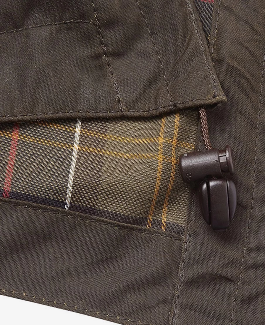 Barbour Men's Classic Sylkoil Hooded Jacket in Olive - Waterproof Waxed Cotton Coat