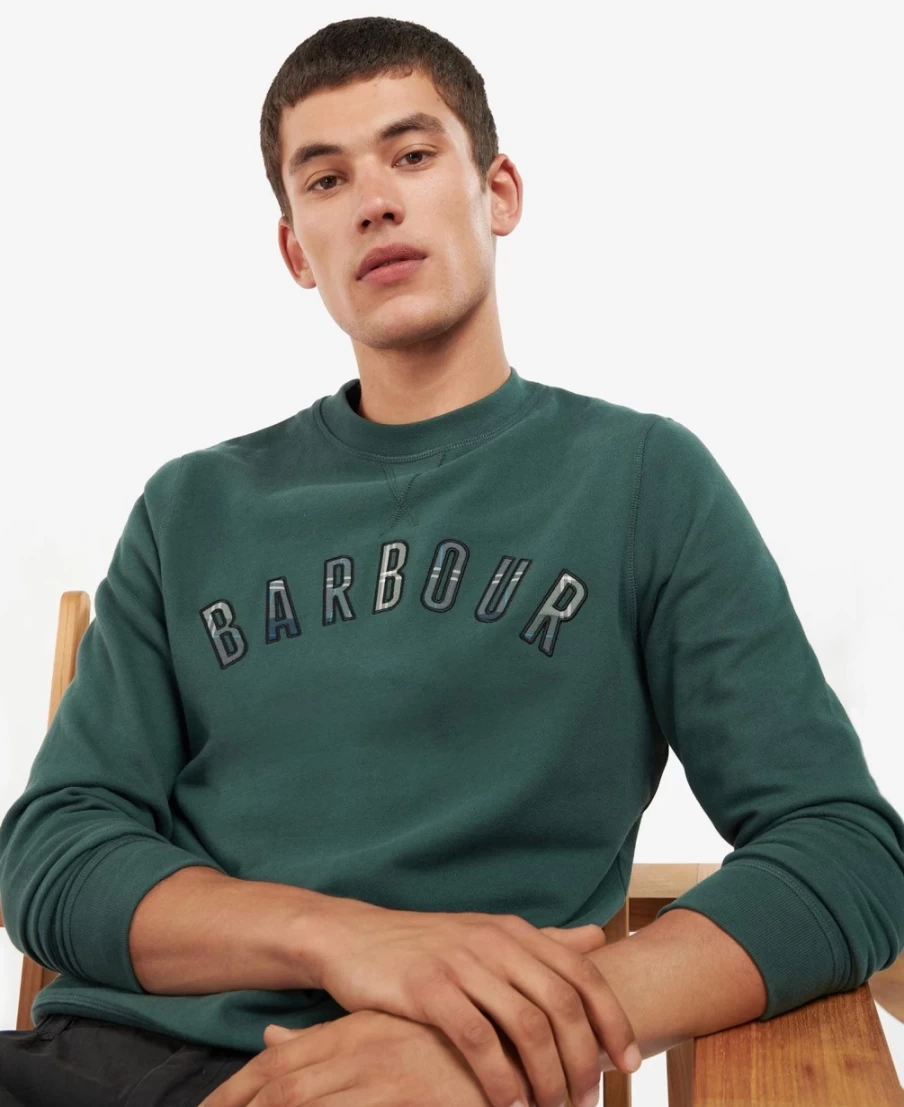 Barbour Men's Debson Crew Jumper in Monaco Blue - Classic Knit Sweater