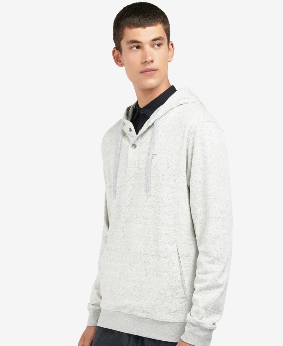 Barbour Men's Cowden Hoodie in Grey Marl - Classic Pullover Sweatshirt
