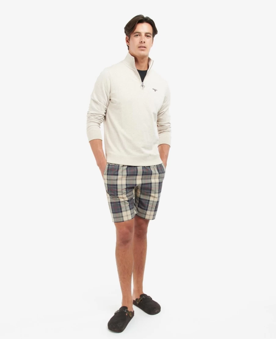 Barbour Men's Henry Lounge Half Zip Sweater in Navy Marl