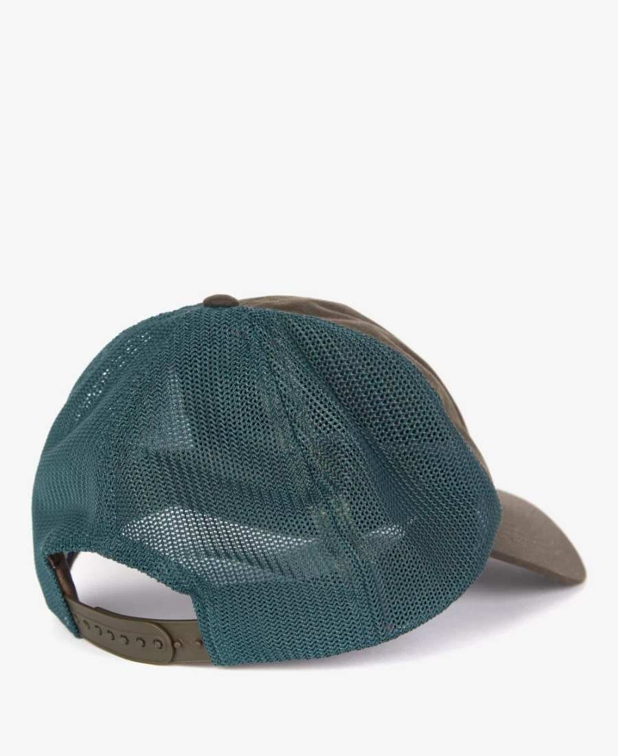 Barbour Mens Olive Rydale Trucker Cap - Classic Cotton Baseball Hat