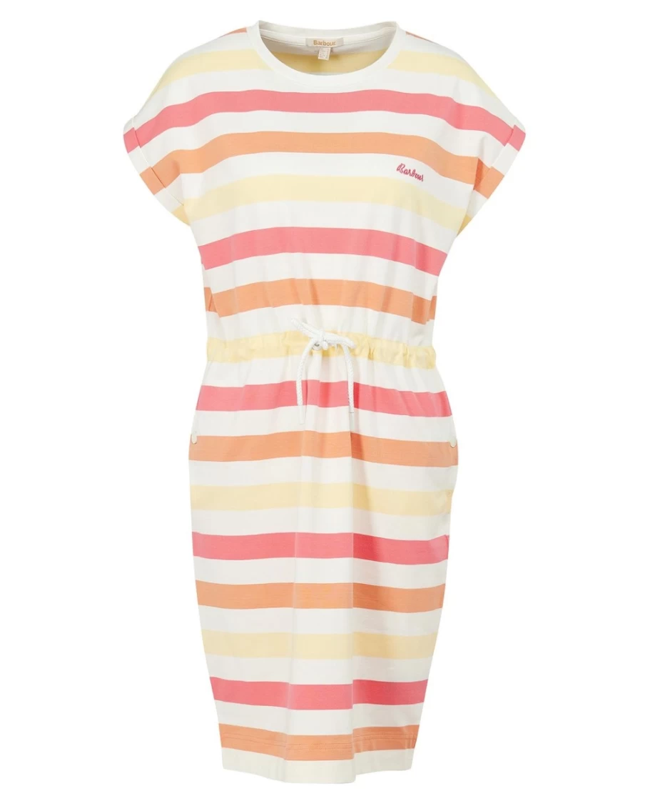 Barbour Women's Marloes Navy & White Striped Dress