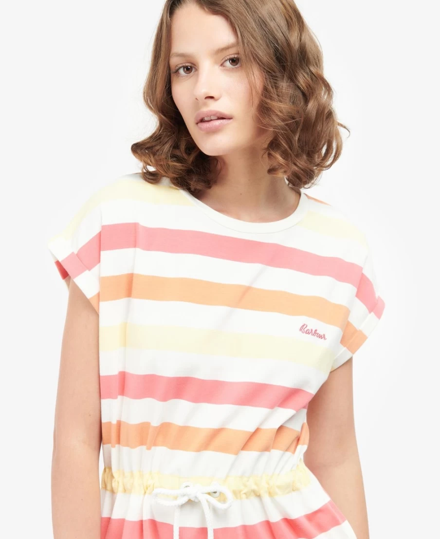 Barbour Women's Marloes Navy & White Striped Dress