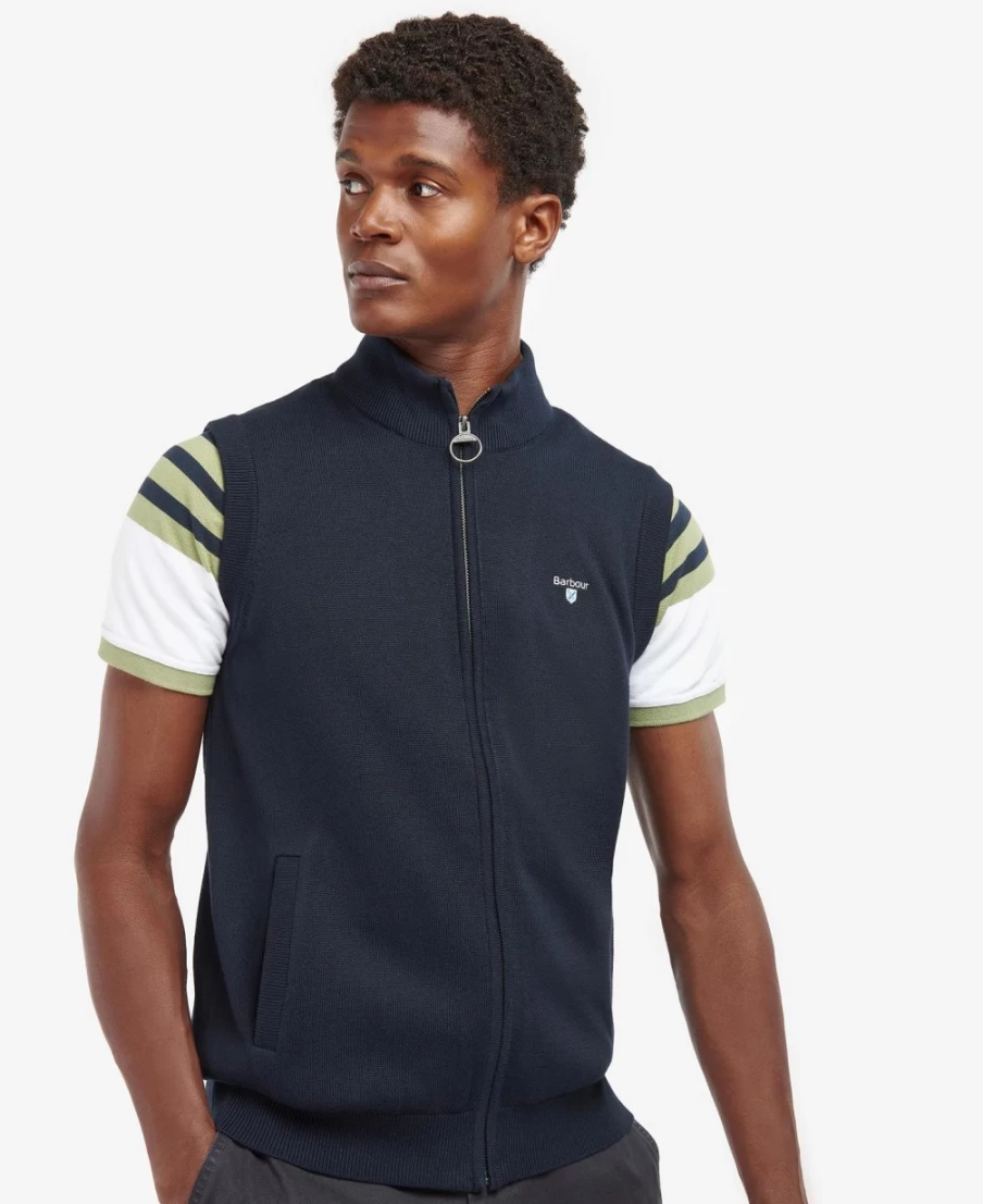 Barbour Men's Dawdon Classic Navy Knitted Gilet