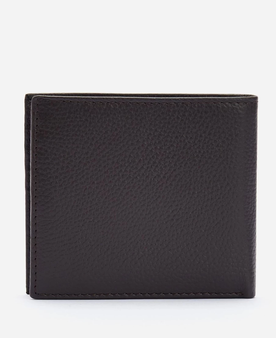 Barbour Men's Amble Dark Brown Leather Billfold Wallet