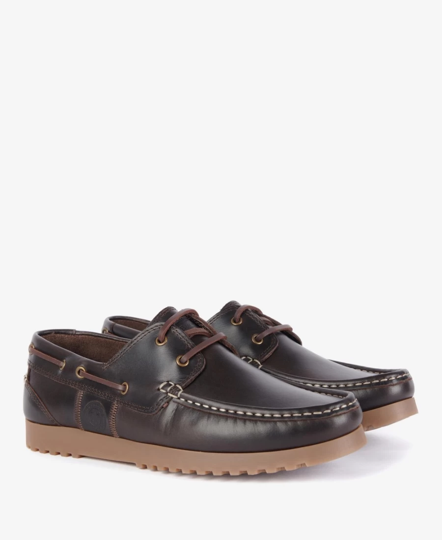 Barbour Men's Seeker Boat Shoes in Choco - Classic Nautical Style