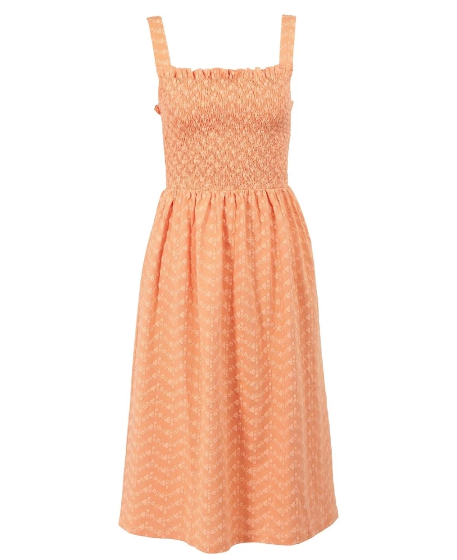 Barbour Women's Hillrise Dress in Peach Tree - Classic Casual Style