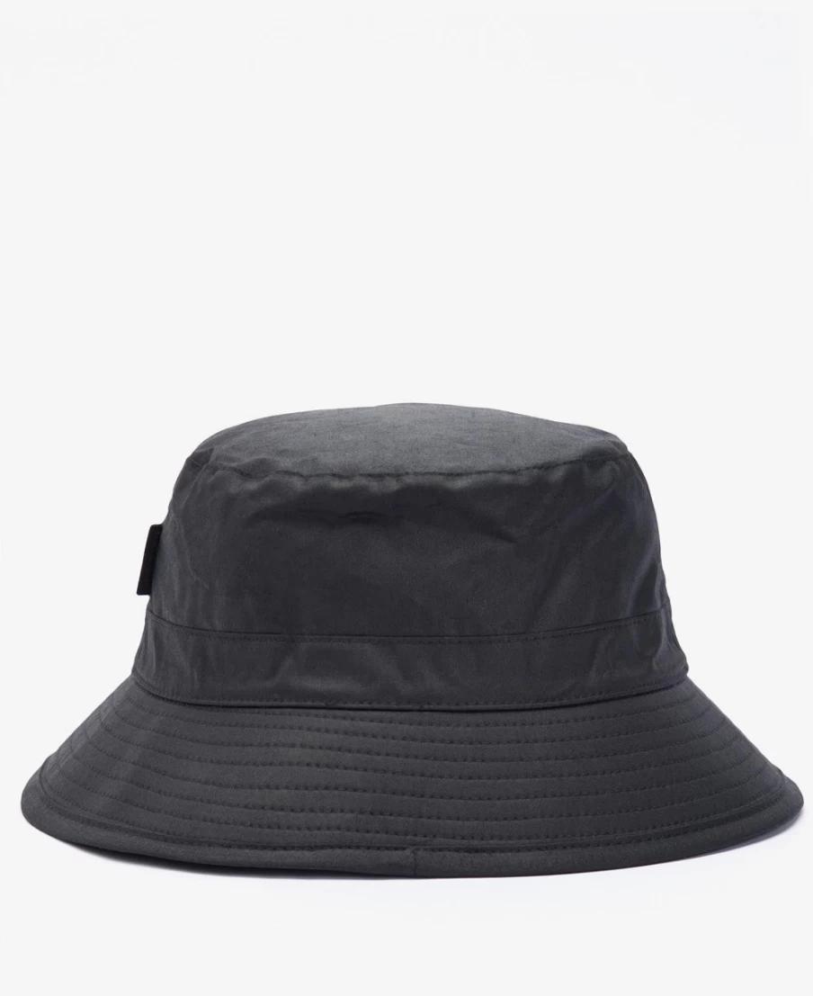 Barbour Men's Olive Waxed Cotton Sports Hat - Olive Night Outdoor Cap