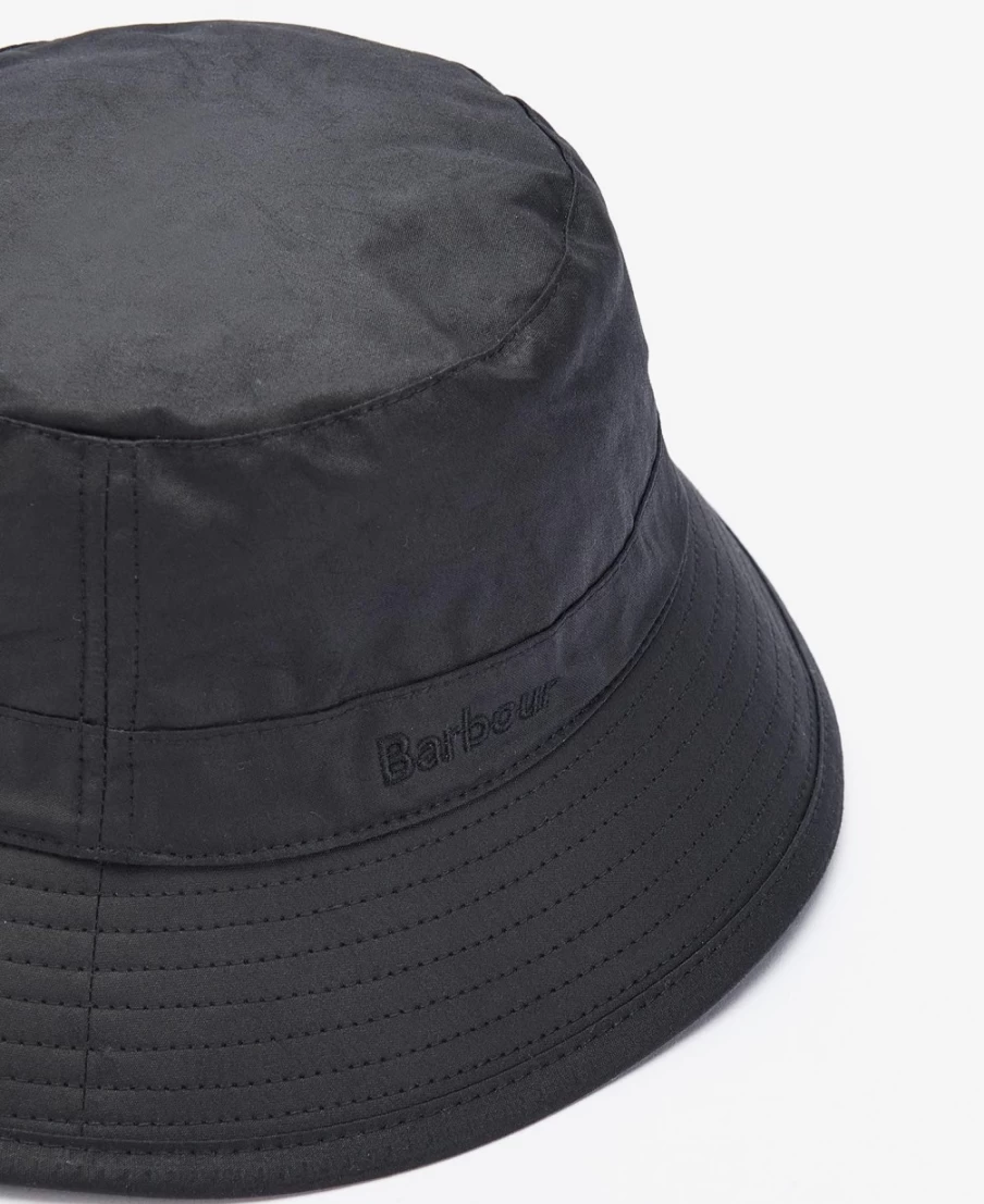 Barbour Men's Olive Waxed Cotton Sports Hat - Olive Night Outdoor Cap