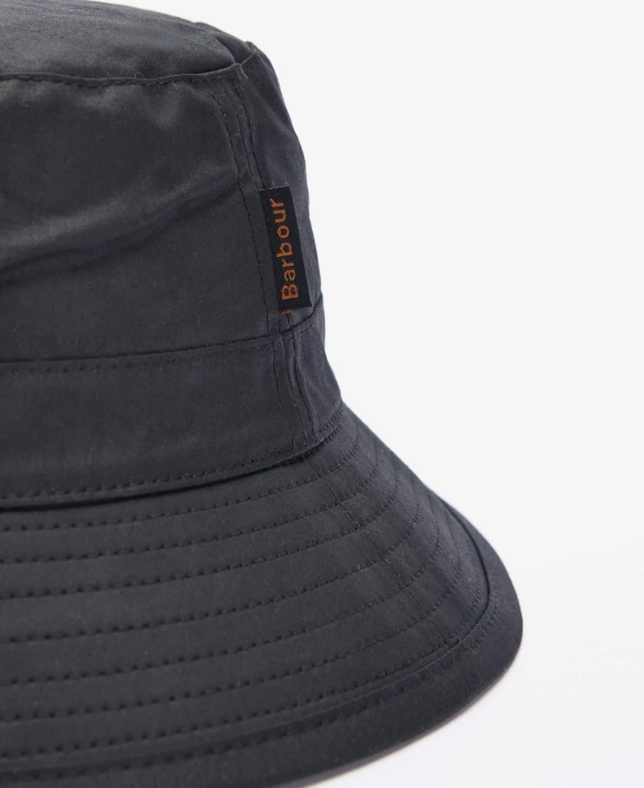 Barbour Men's Olive Waxed Cotton Sports Hat - Olive Night Outdoor Cap