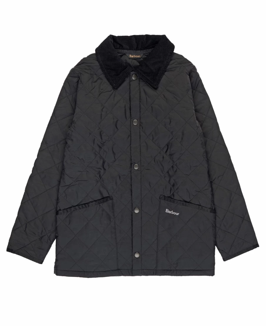 Barbour Boys' Black Liddesdale Quilted Jacket - Lightweight Water-Resistant Outerwear