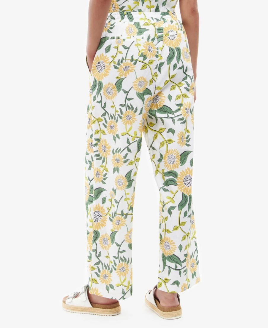 Barbour Women's Bloomfield Trousers in Multi Sunflower Pattern