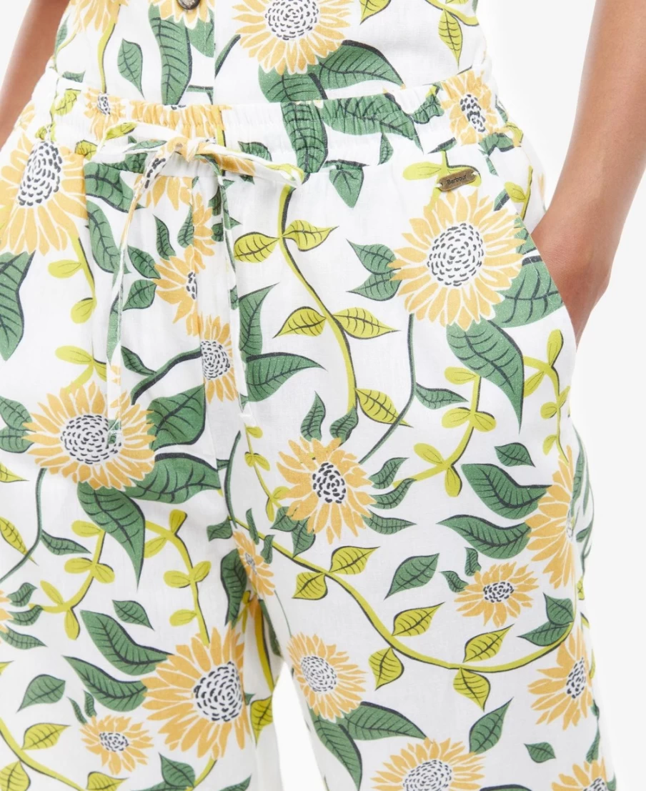Barbour Women's Bloomfield Trousers in Multi Sunflower Pattern