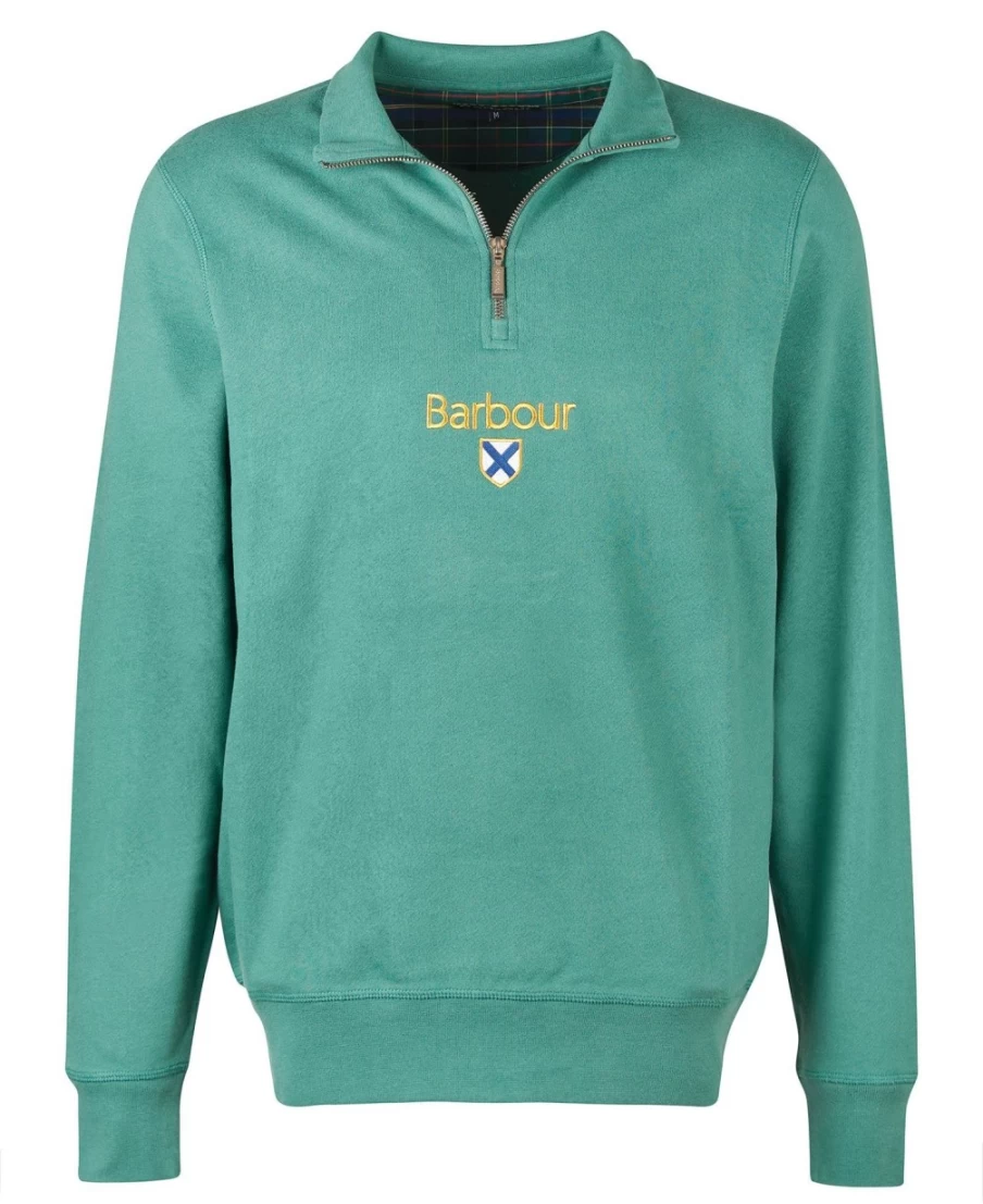 Barbour Men's Trinity Half Zip Sweater in Deep Blue | Classic Casual Pullover