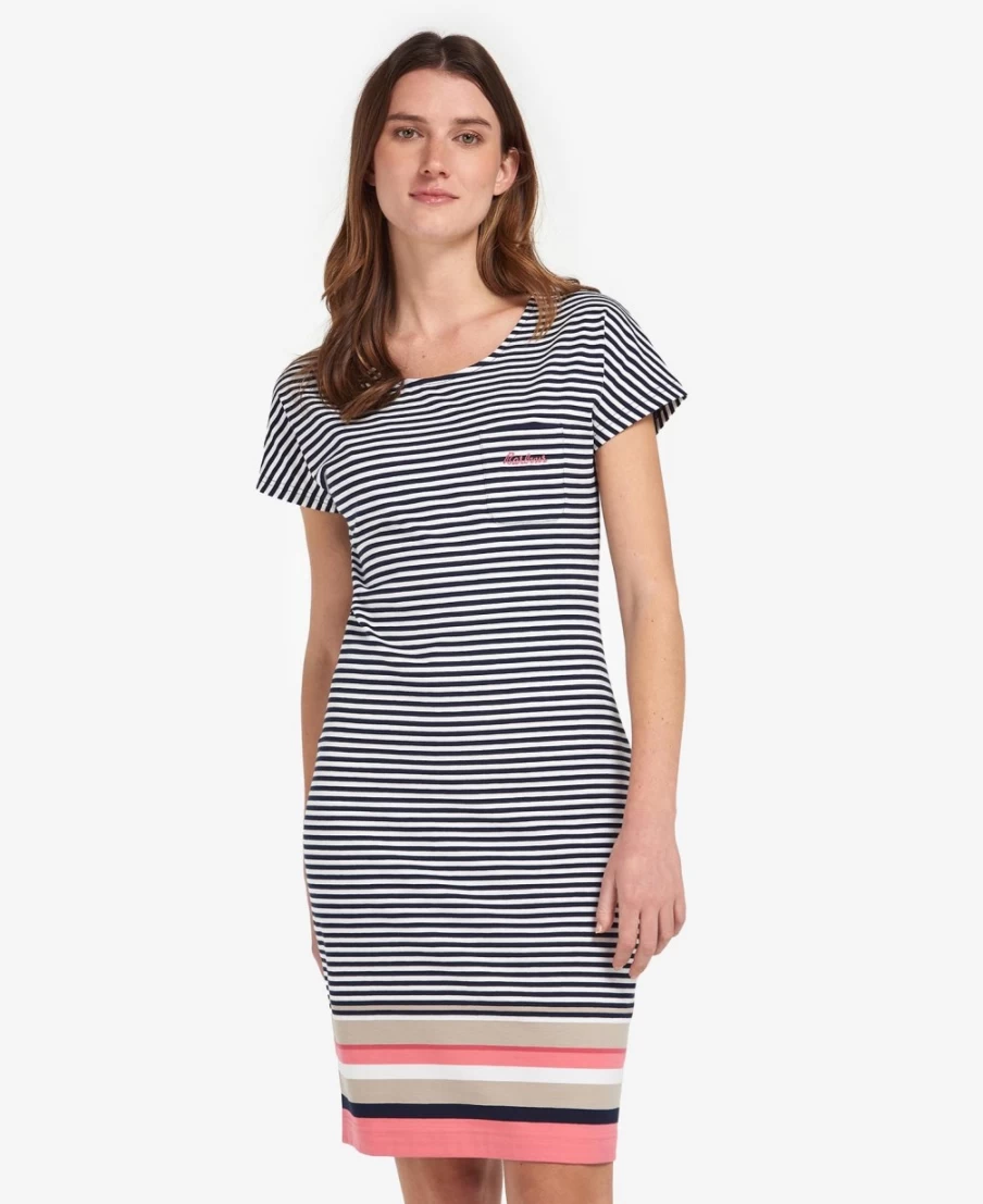 Barbour Women's Harewood Stripe Dress in Multi Stripe Pattern