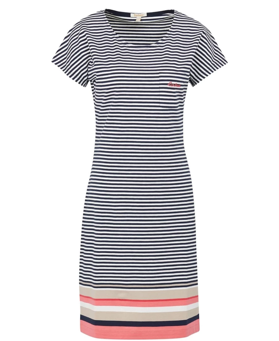 Barbour Women's Harewood Stripe Dress in Multi Stripe Pattern