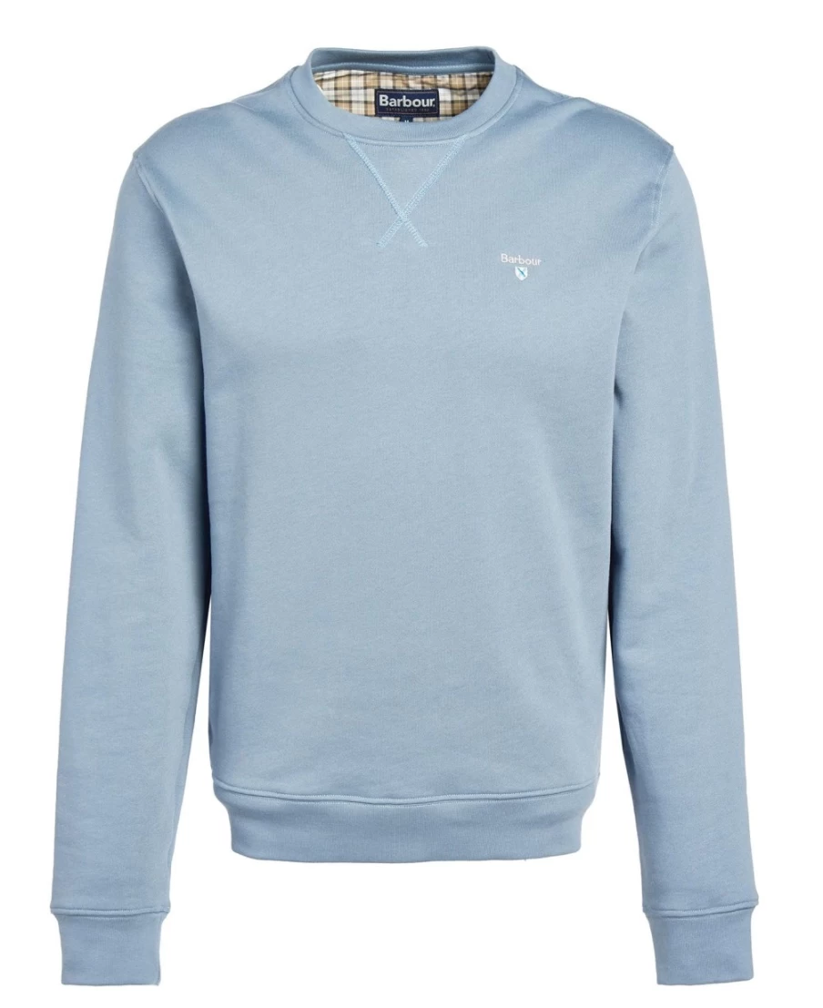 Barbour Men's Ridsdale Agave Green Crew Neck Sweatshirt - Classic Cotton Pullover