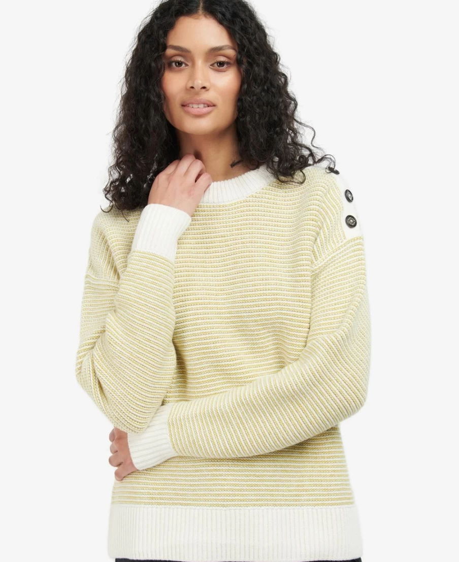 Barbour Women's Saunton Knit Sweater in Limeade Green