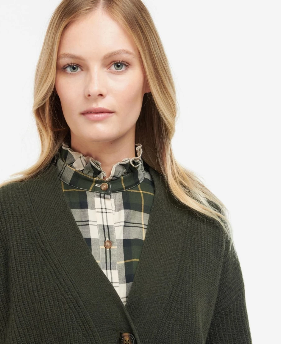 Barbour Women's Fern Leaf Theodore Cardigan Sweater