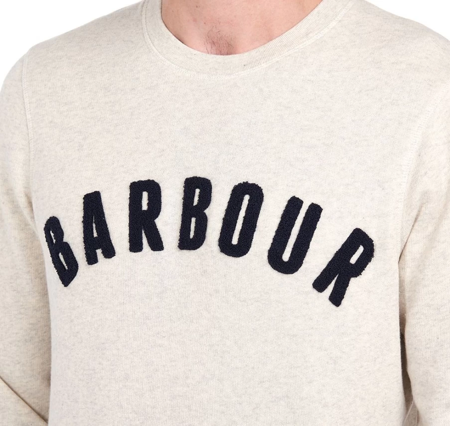 Barbour Men's Grey Marl Prep Logo Sweatshirt - Classic Cotton Pullover