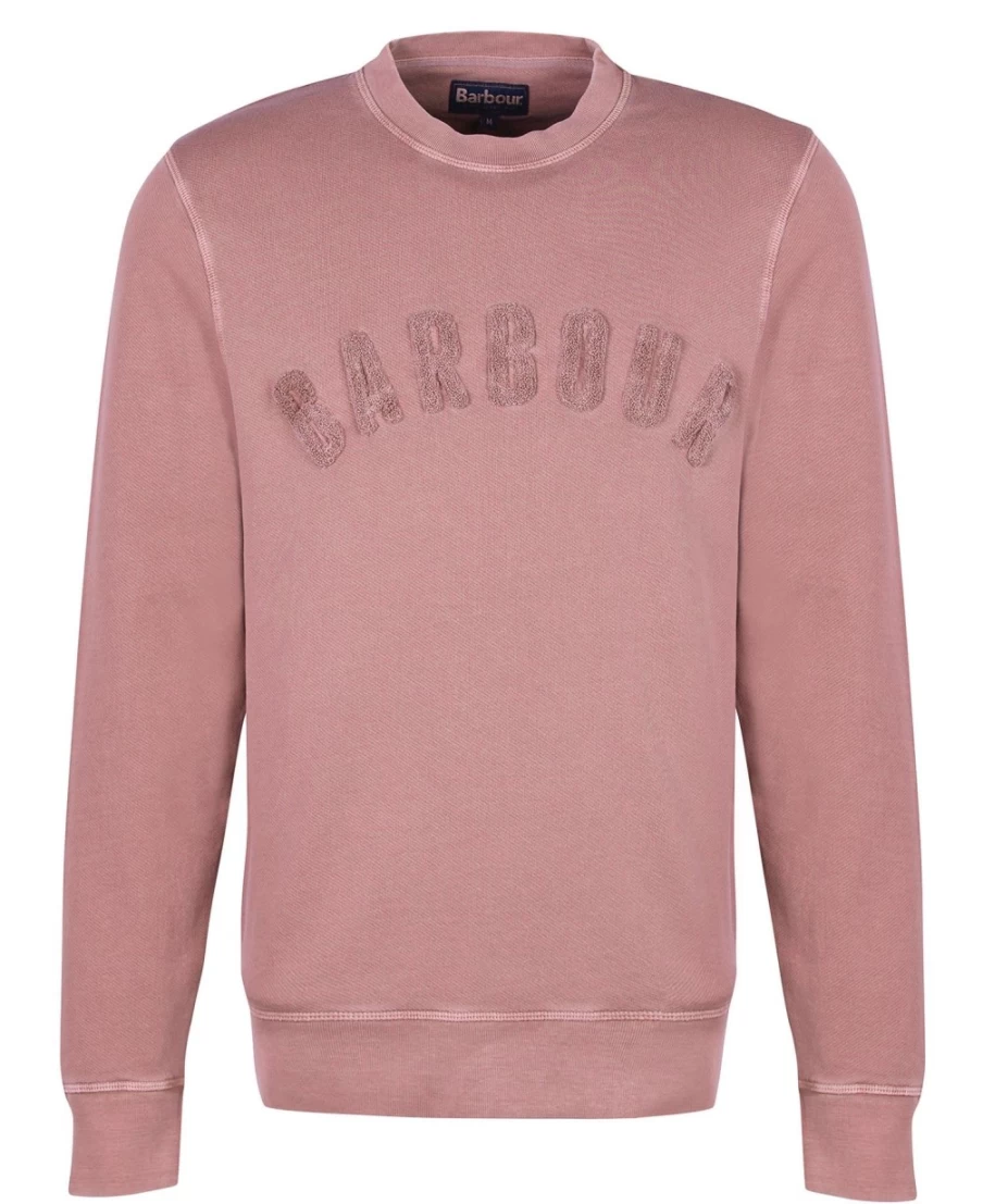 Barbour Men's Powder Blue Large Logo Crew Neck Sweater