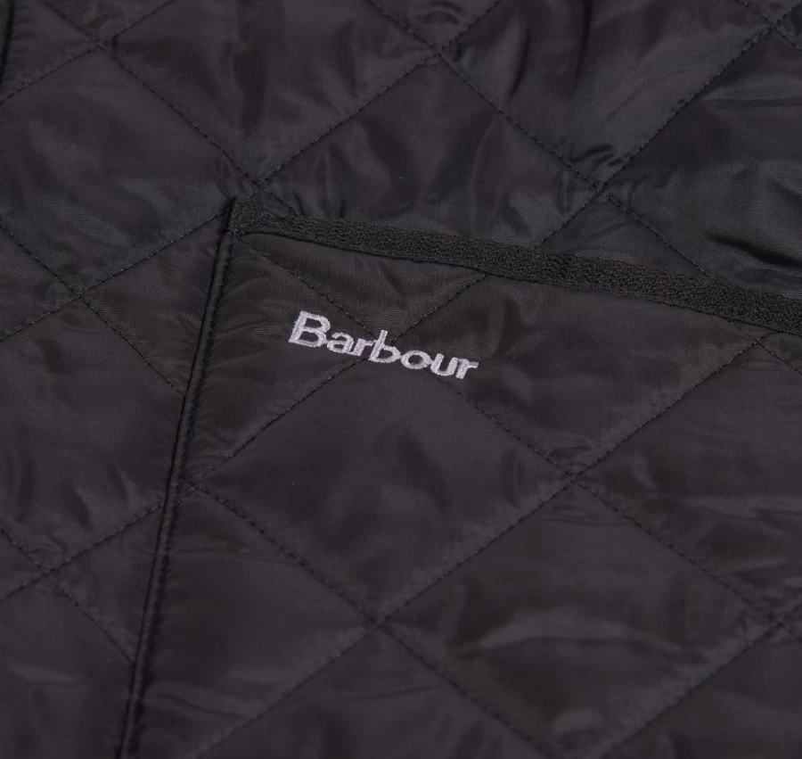 Barbour Boys' Liddesdale Quilted Jacket in Dark Olive/Red - Lightweight Water-Resistant Outerwear for Kids