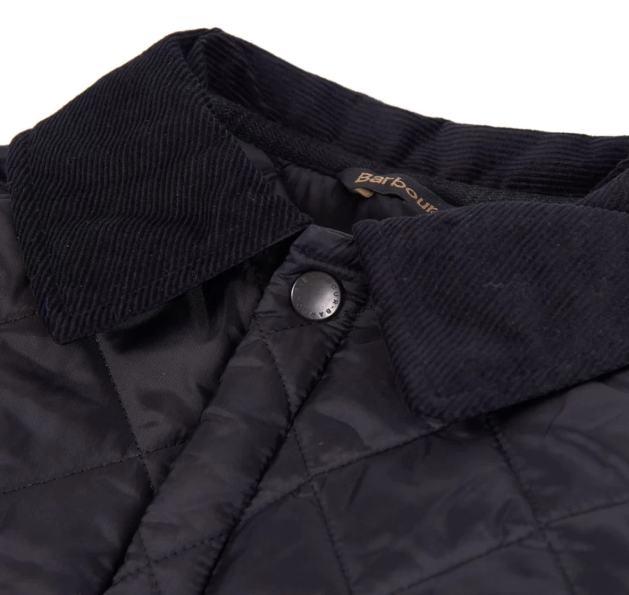 Barbour Boys' Liddesdale Quilted Jacket in Dark Olive/Red - Lightweight Water-Resistant Outerwear for Kids