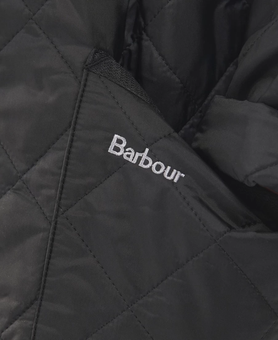 Barbour Boys' Liddesdale Quilted Jacket in Dark Olive/Red - Lightweight Water-Resistant Outerwear for Kids