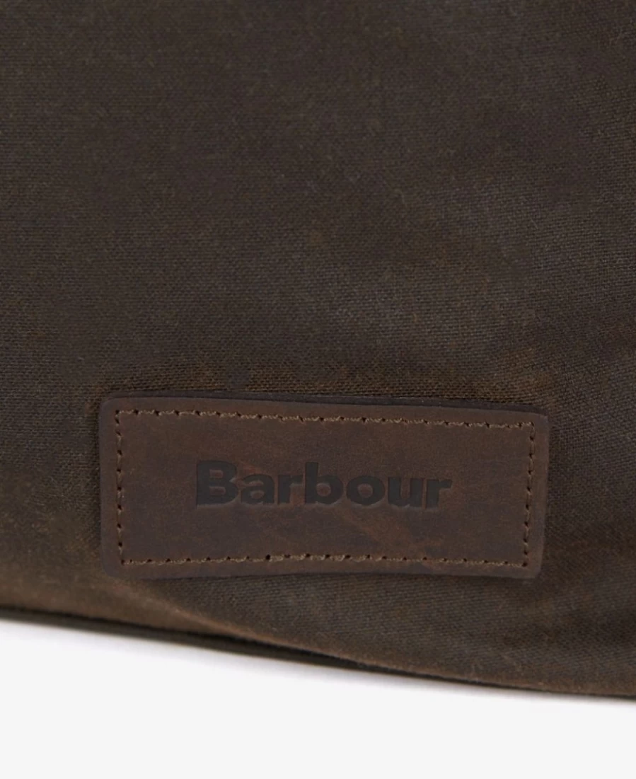 Barbour Men's Olive Essential Waxed Cotton Tote Bag