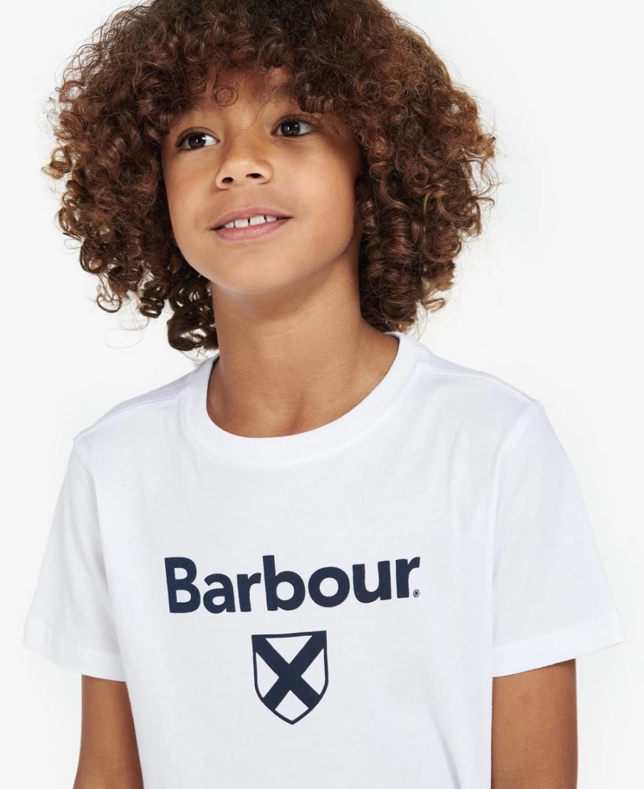 Barbour Boys Classic Navy Essential Shield Short Sleeve T-Shirt