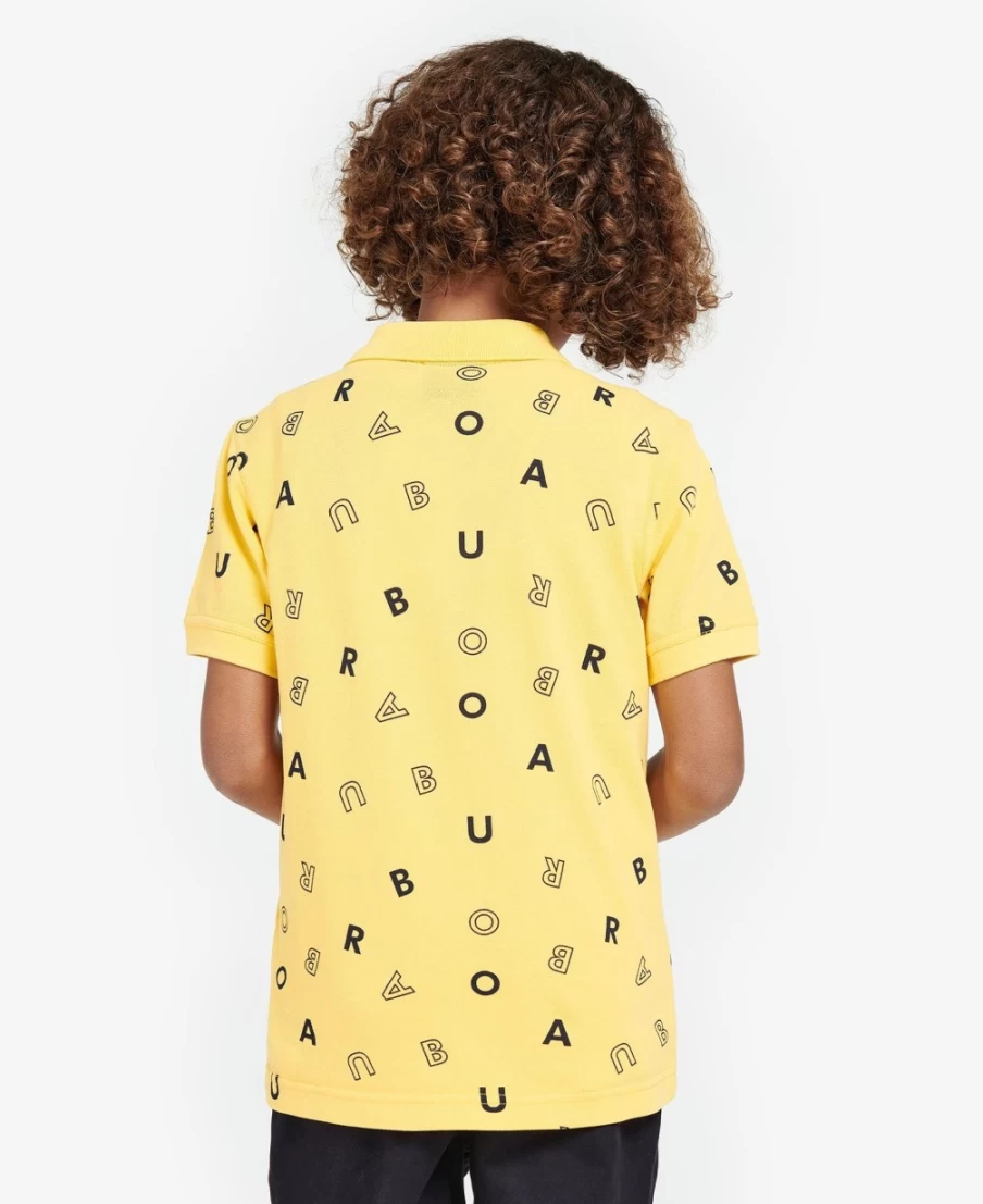 Barbour Boys Sunbleached Yellow Casper Polo Shirt