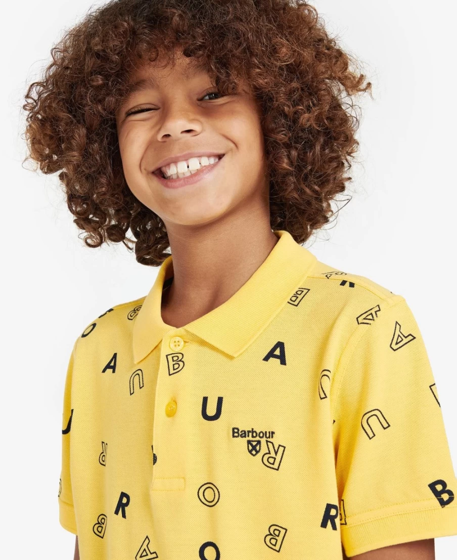 Barbour Boys Sunbleached Yellow Casper Polo Shirt