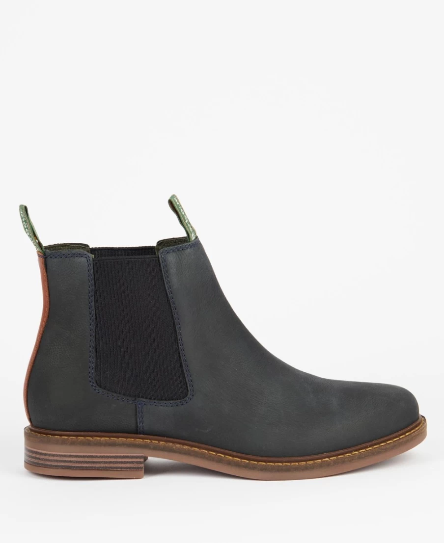 Barbour Mens Farsley Chelsea Boots in Choco - Premium Leather Ankle Boots for Men