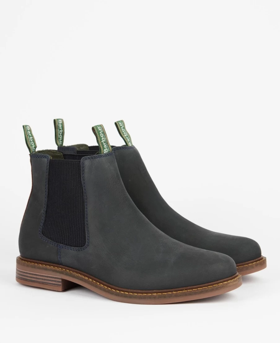 Barbour Mens Farsley Chelsea Boots in Choco - Premium Leather Ankle Boots for Men