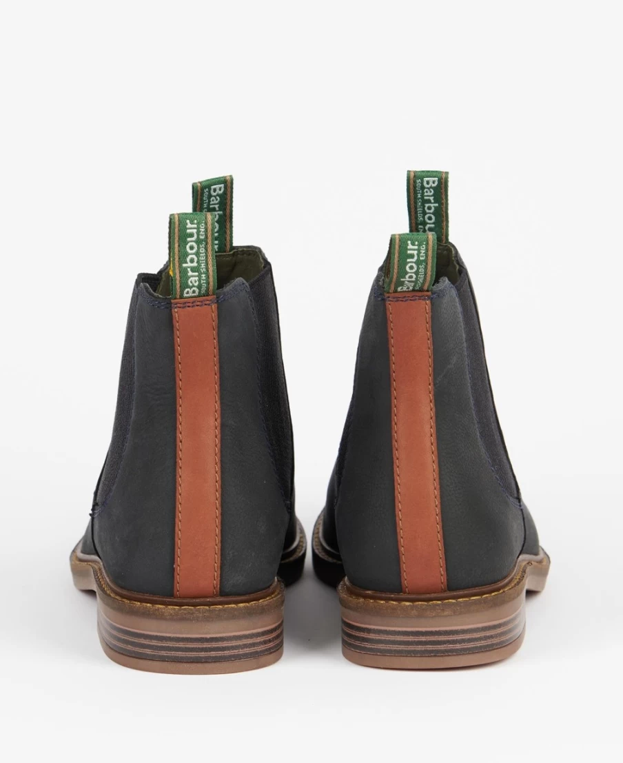 Barbour Mens Farsley Chelsea Boots in Choco - Premium Leather Ankle Boots for Men
