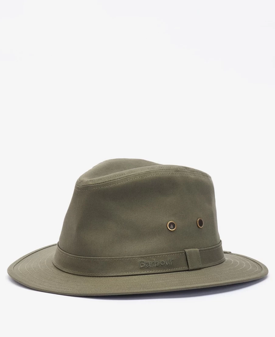 Barbour Men's Dawson Safari Hat in Sandstone - Classic Outdoor Adventure Headwear