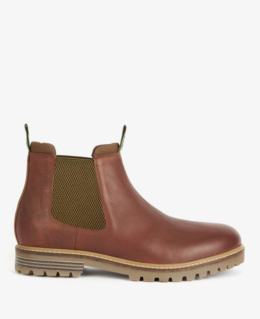 Barbour Men's Teak Chelsea Boots - Walker Waterproof Leather Ankle Boots