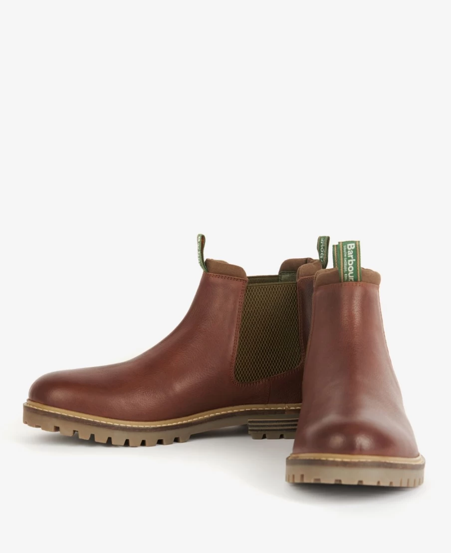 Barbour Men's Teak Chelsea Boots - Walker Waterproof Leather Ankle Boots