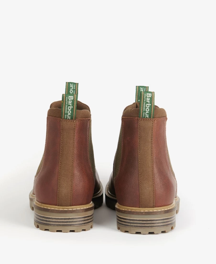 Barbour Men's Teak Chelsea Boots - Walker Waterproof Leather Ankle Boots