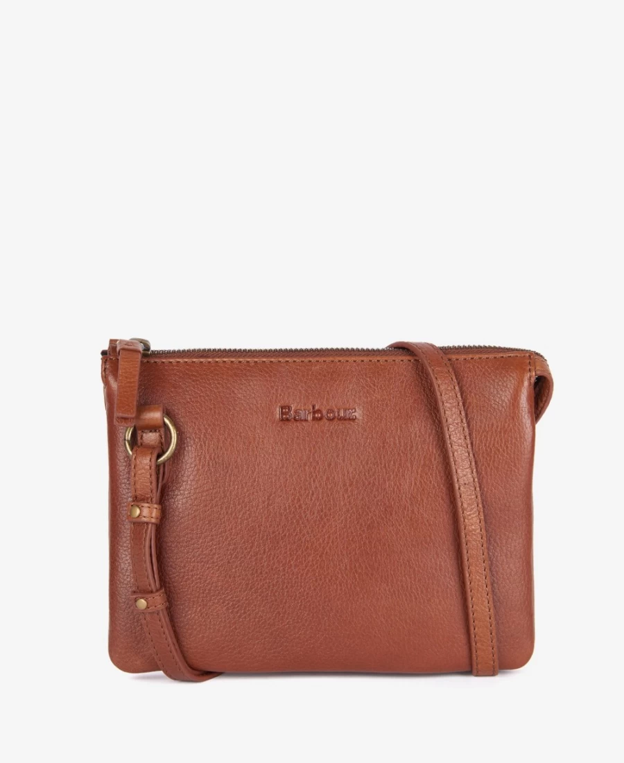 Barbour Mens Classic Brown Lochy Leather Crossbody Bag