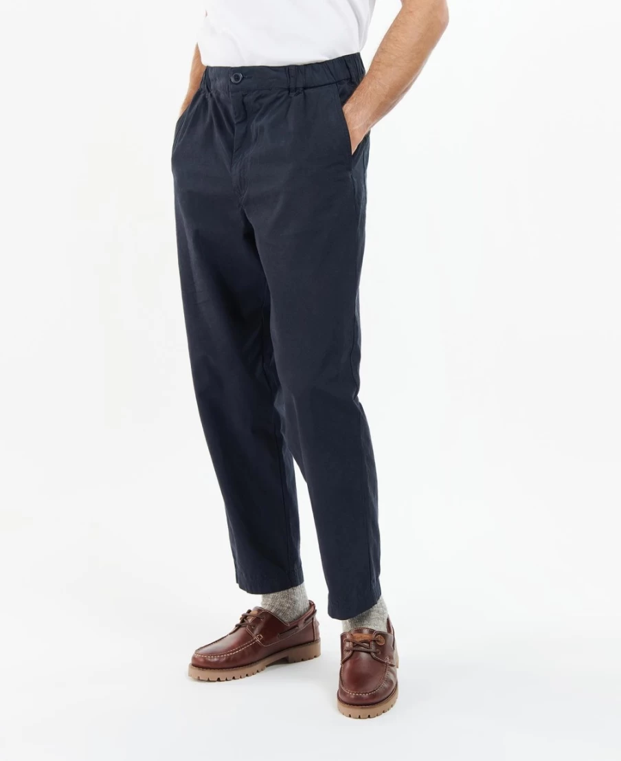 Barbour Men's Highgate Twill Trousers in Navy - Classic Casual Chinos for Men
